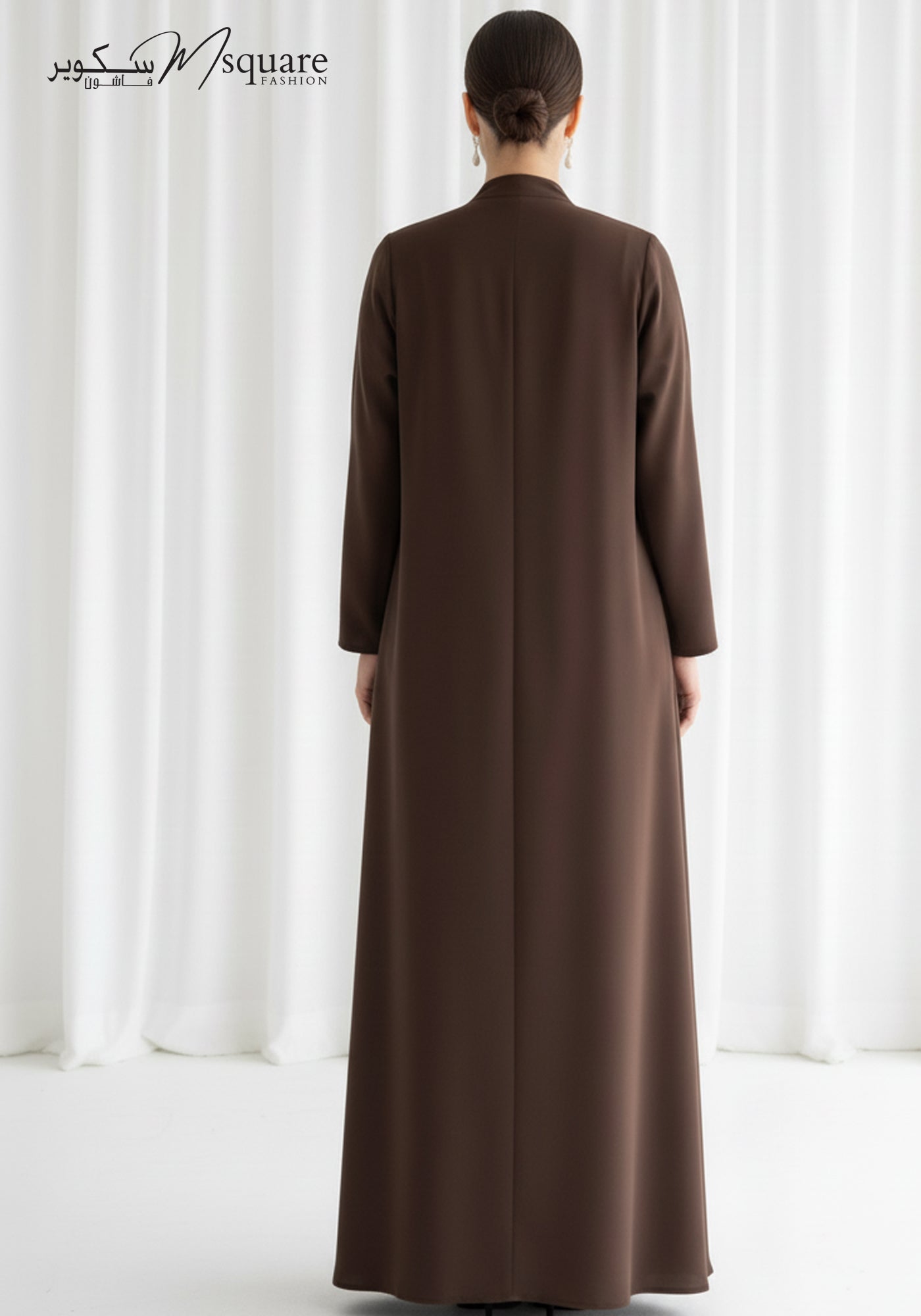 The Sunburst Brown Pleat Abaya
