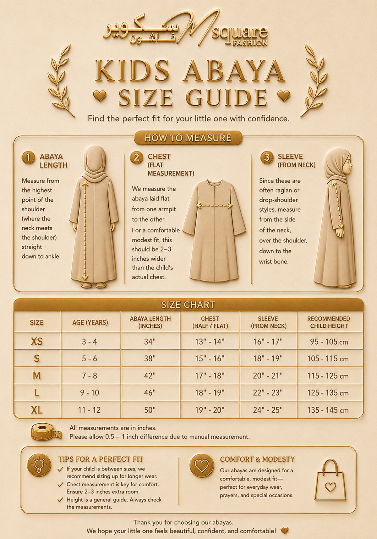 Girls’ Pastel Yellow Nida Abaya with Lace & Headscarf
