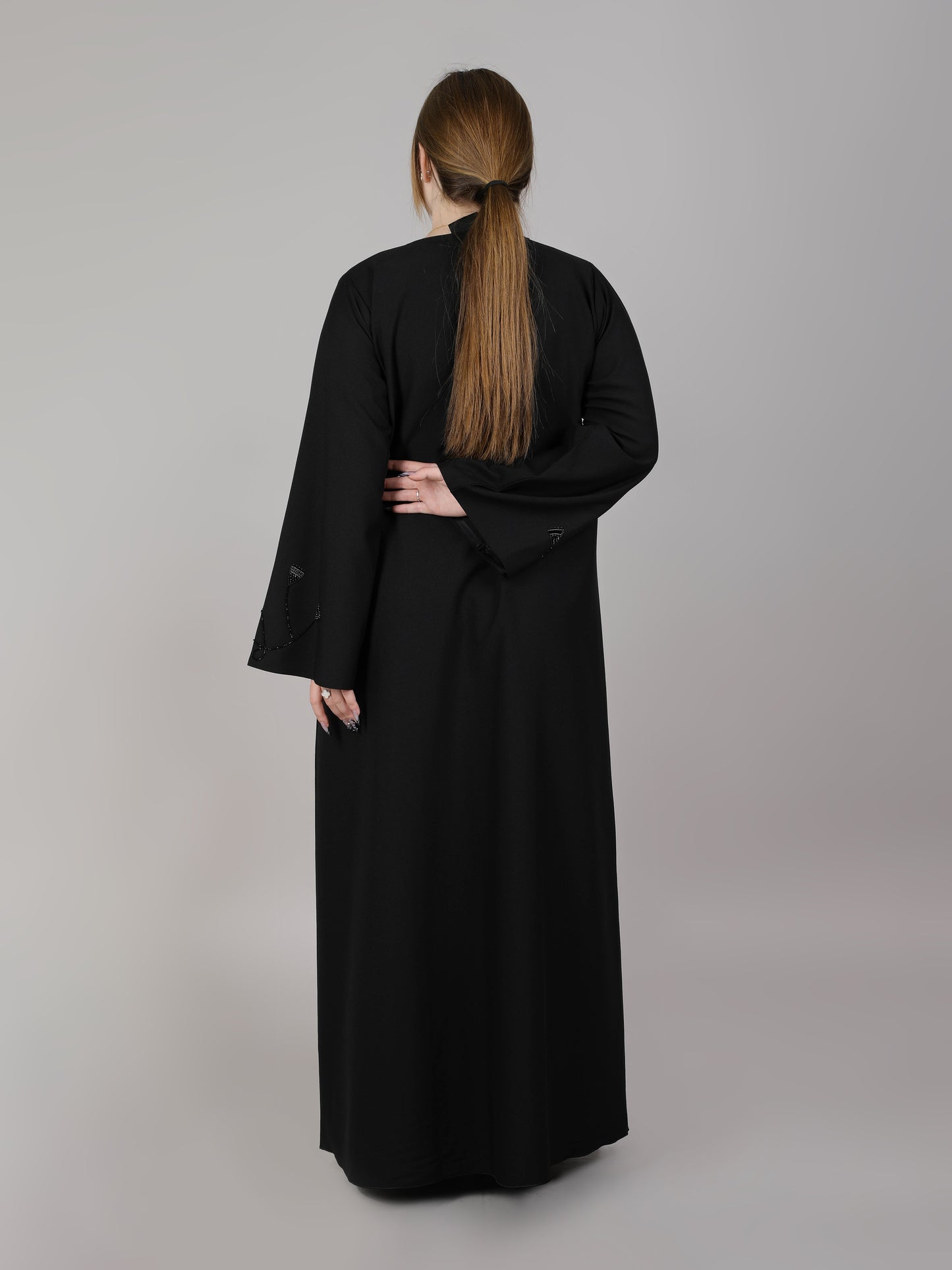MSquare Fashion Black Abaya With Embellished Embroidery
