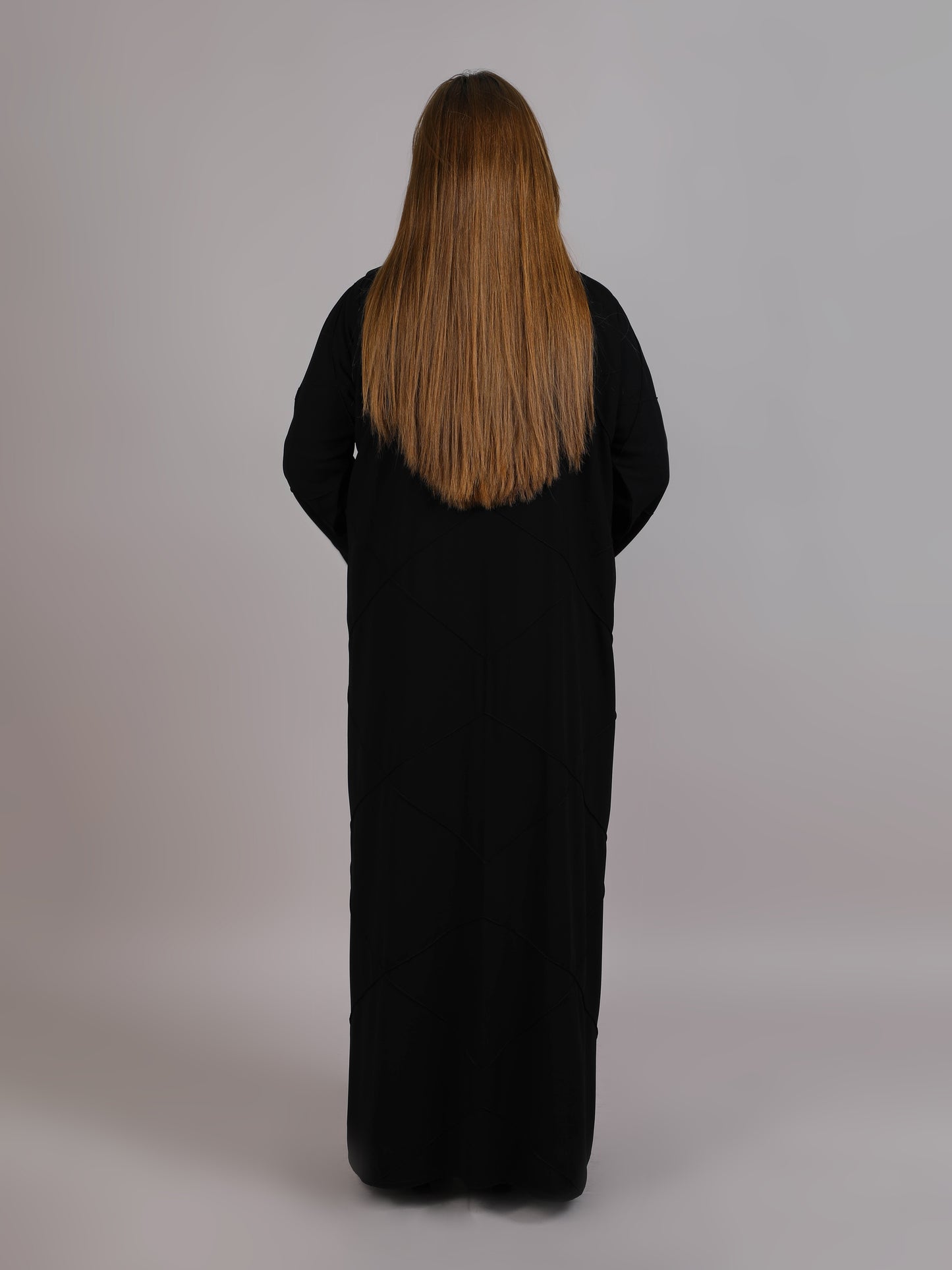 MSquare Fashion Black Nida Embellished Open Abaya