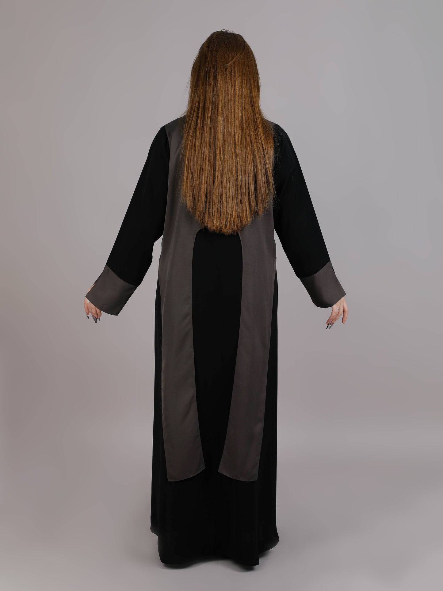 MSquare Fashion Black Crepe layered Abaya