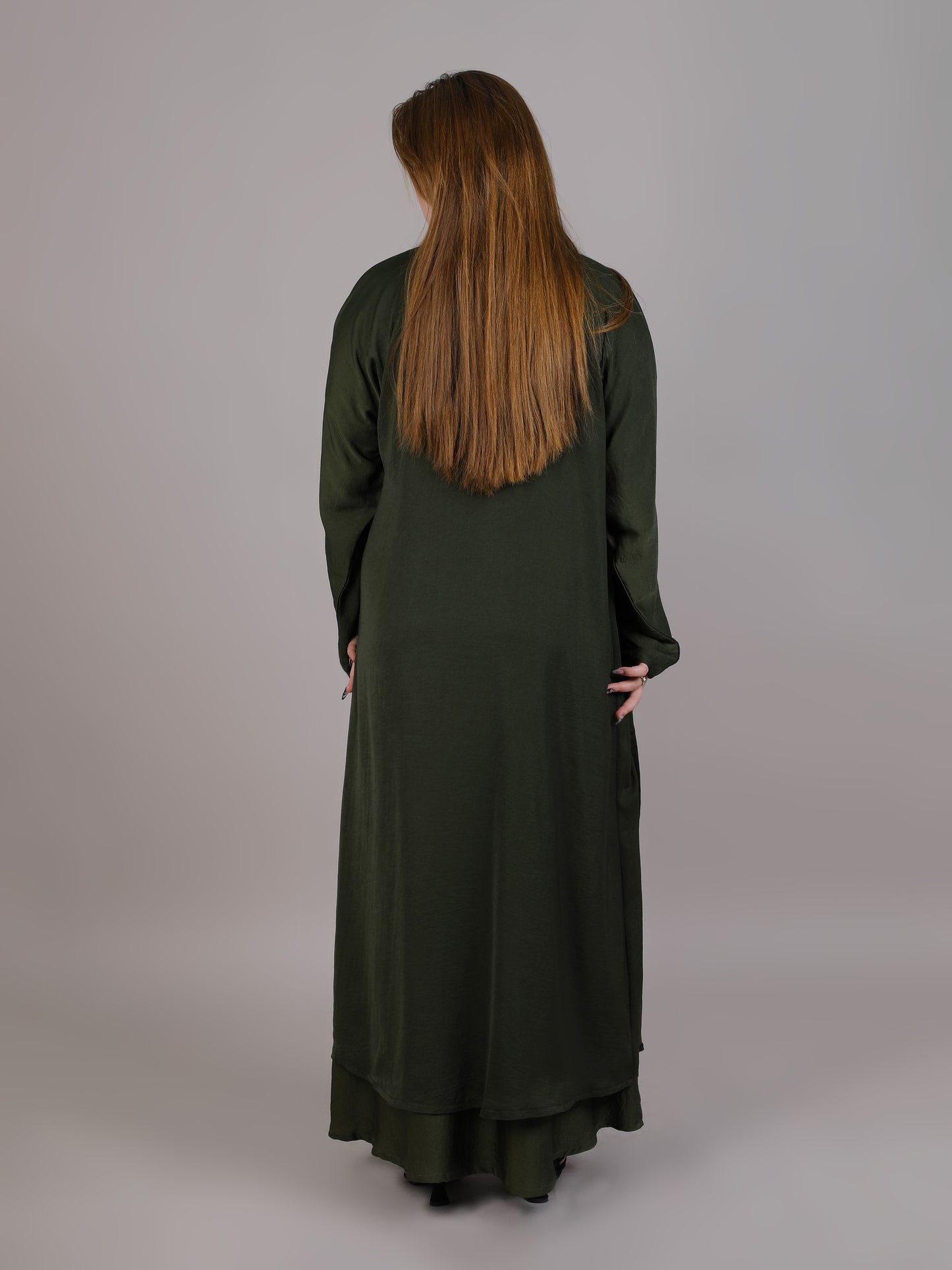 MSquare Fashion Green Harir Maqsood Abaya