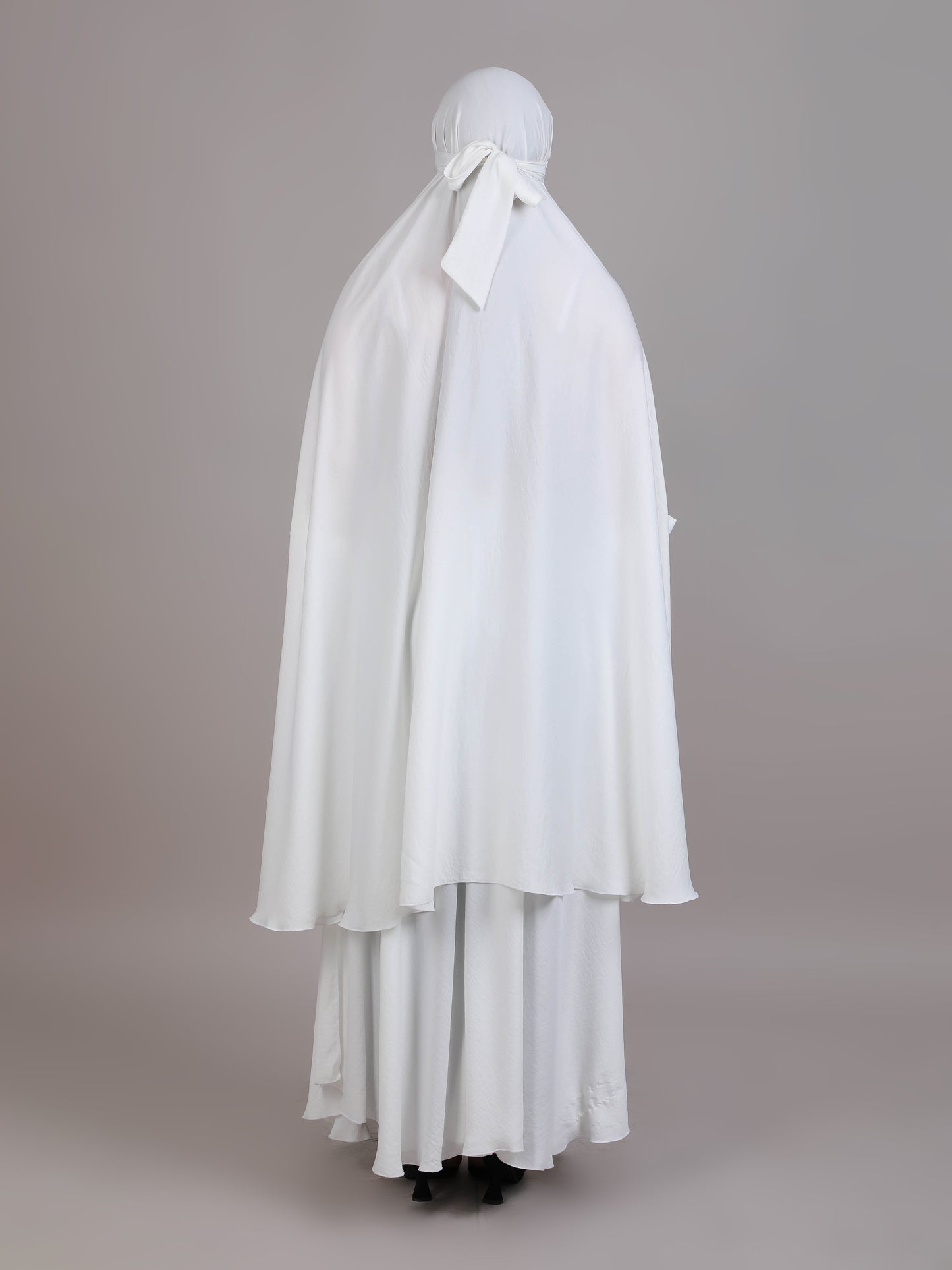 MSquare Fashion White Harir Maqsood Abaya