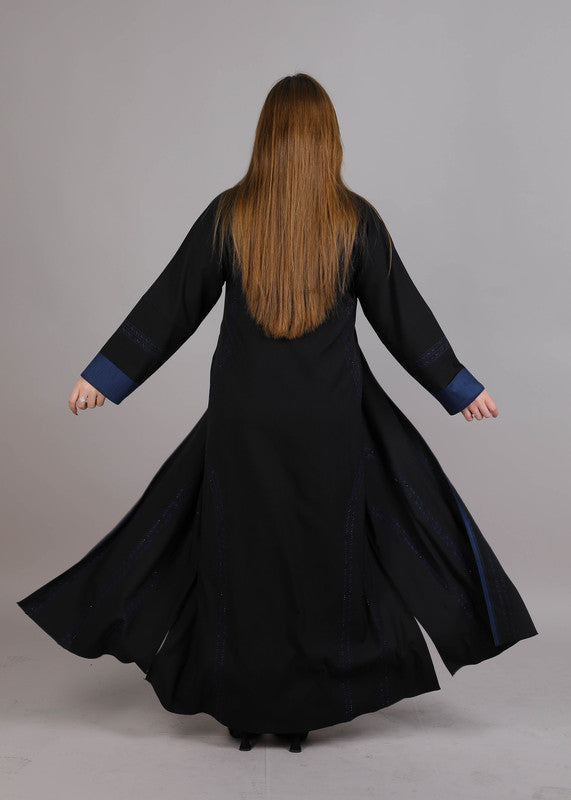 MSquare Fashion Black Phua Embroidered Abaya