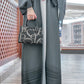 Grey Double Shadow Korean Nida Abaya Set