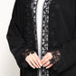 Designer Star Lace with Matching Headscarf Front Open Abaya