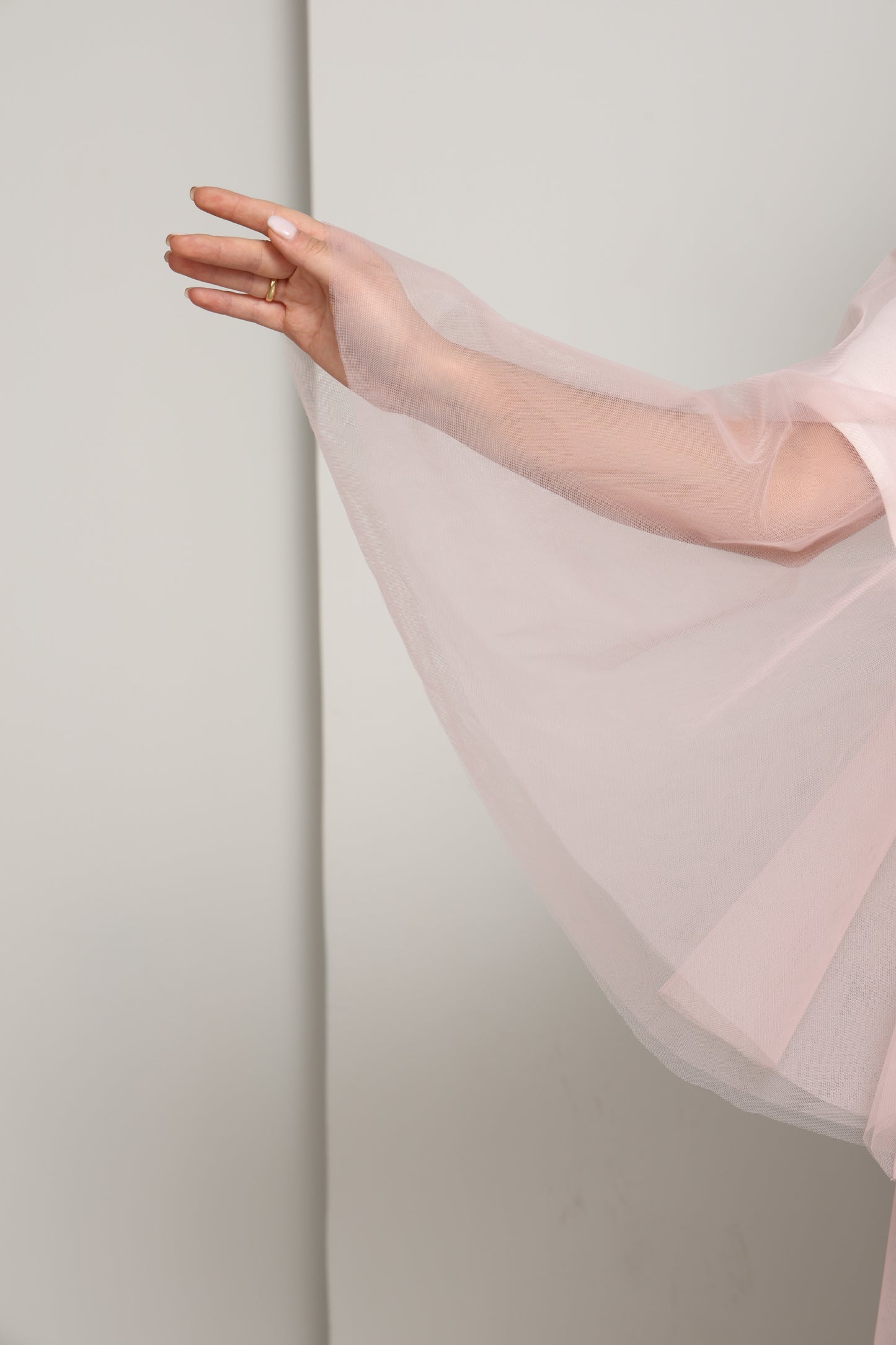 Pink Tulle Net Designer Abaya