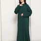 Minimalist Designer Abaya with Pearl Accents