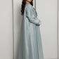 Green-Mist Bridal Satin Coat Abaya