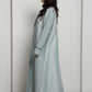 Green-Mist Bridal Satin Coat Abaya