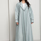 Green-Mist Bridal Satin Coat Abaya