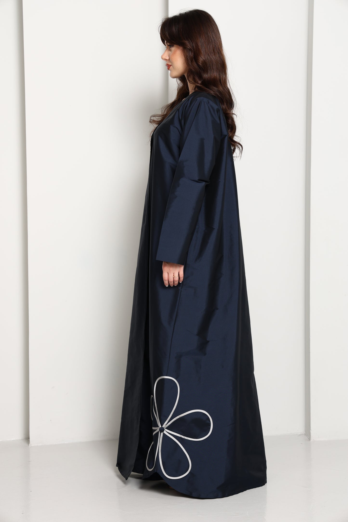 The Midnight Bloom Taffeta Abaya