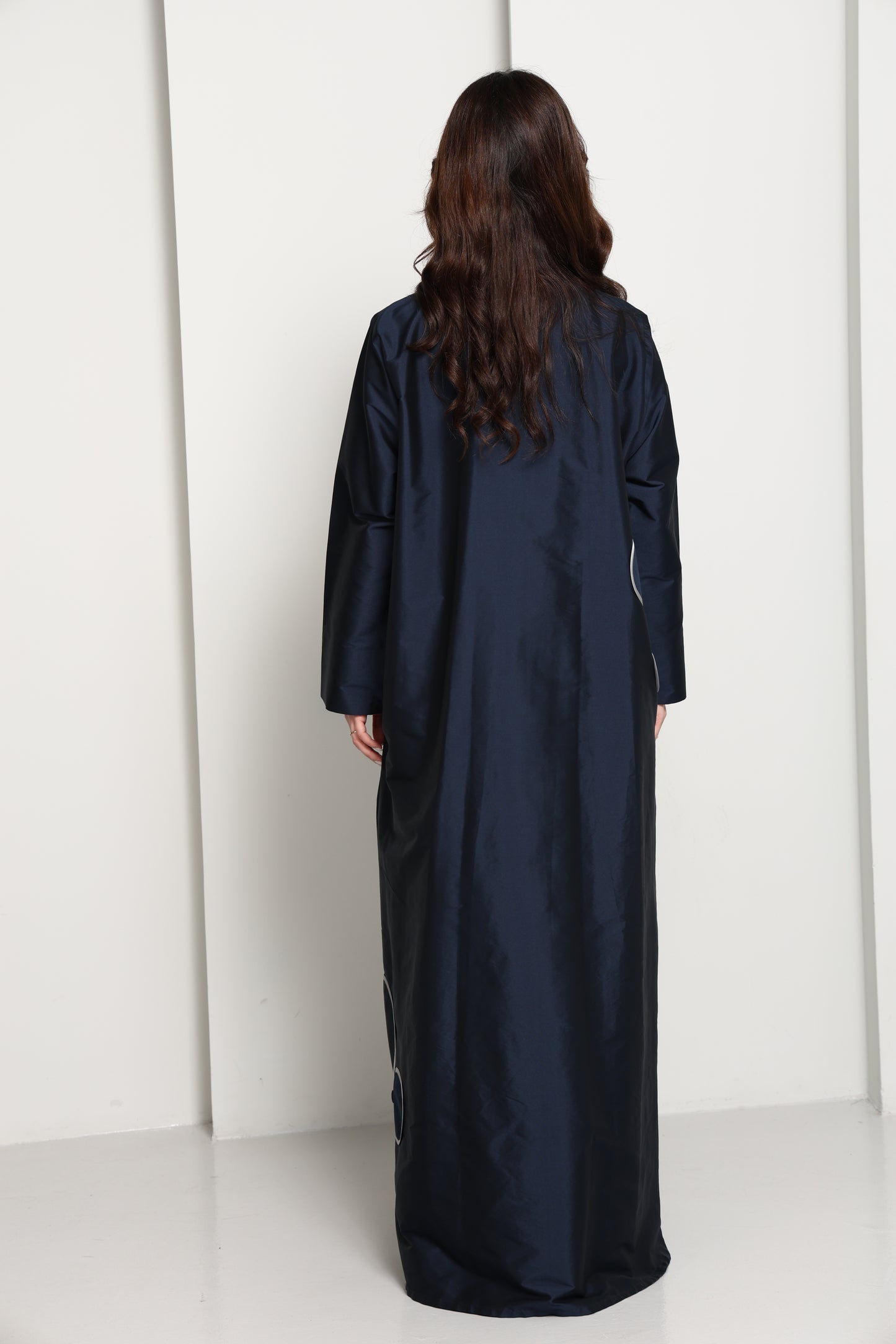 The Midnight Bloom Taffeta Abaya