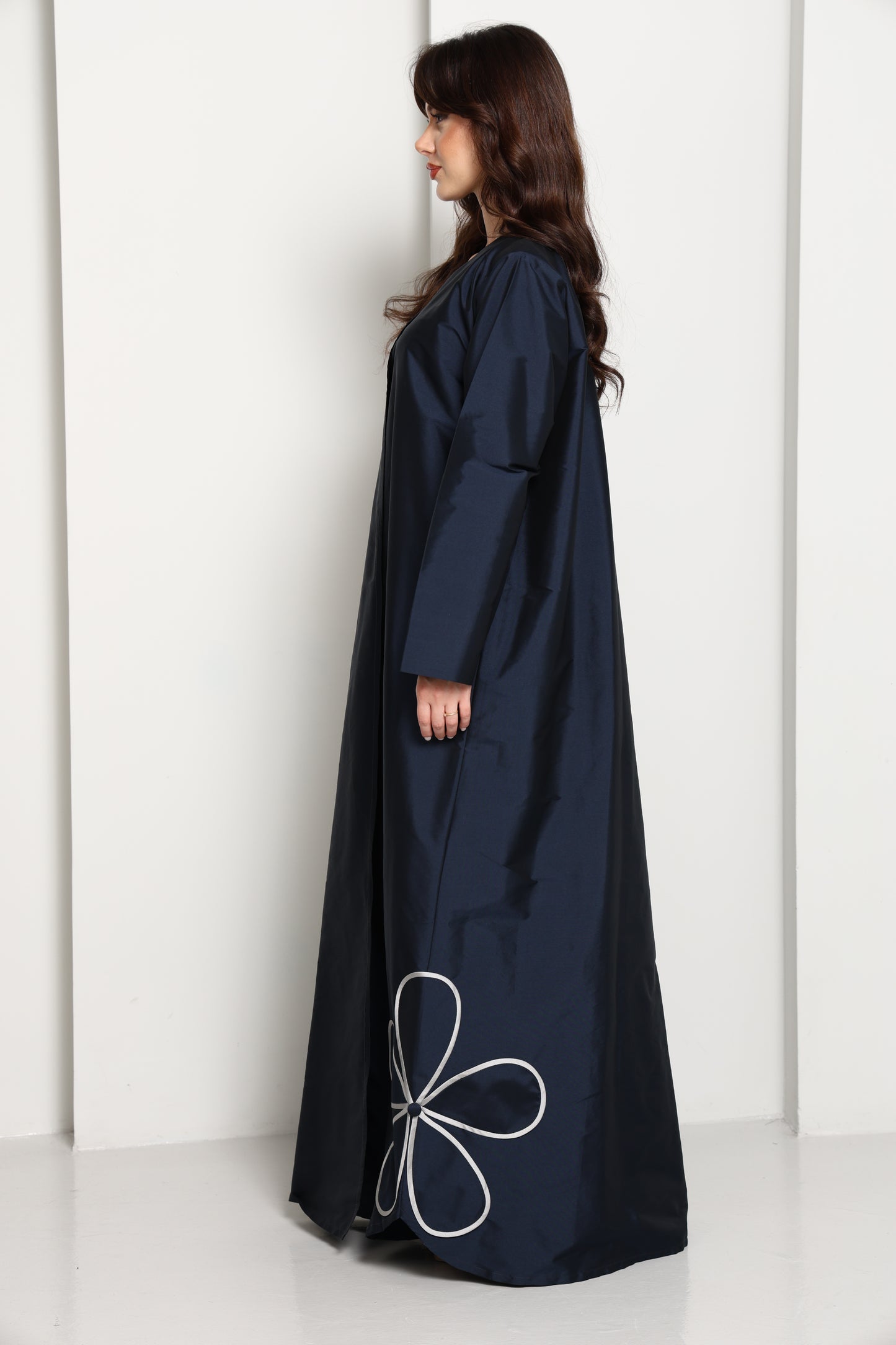 The Midnight Bloom Taffeta Abaya
