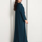 Embellished Midnight Teal Open Abaya