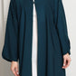 Embellished Midnight Teal Open Abaya
