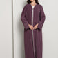 Elegant A-Line Abaya with Thread Work Detailing I Hand-Embellished | Premium Fabric Occasion Wear