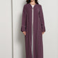 Elegant A-Line Abaya with Thread Work Detailing I Hand-Embellished | Premium Fabric Occasion Wear