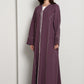 Elegant A-Line Abaya with Thread Work Detailing I Hand-Embellished | Premium Fabric Occasion Wear