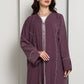Elegant A-Line Abaya with Thread Work Detailing I Hand-Embellished | Premium Fabric Occasion Wear