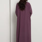 Elegant A-Line Abaya with Thread Work Detailing I Hand-Embellished | Premium Fabric Occasion Wear