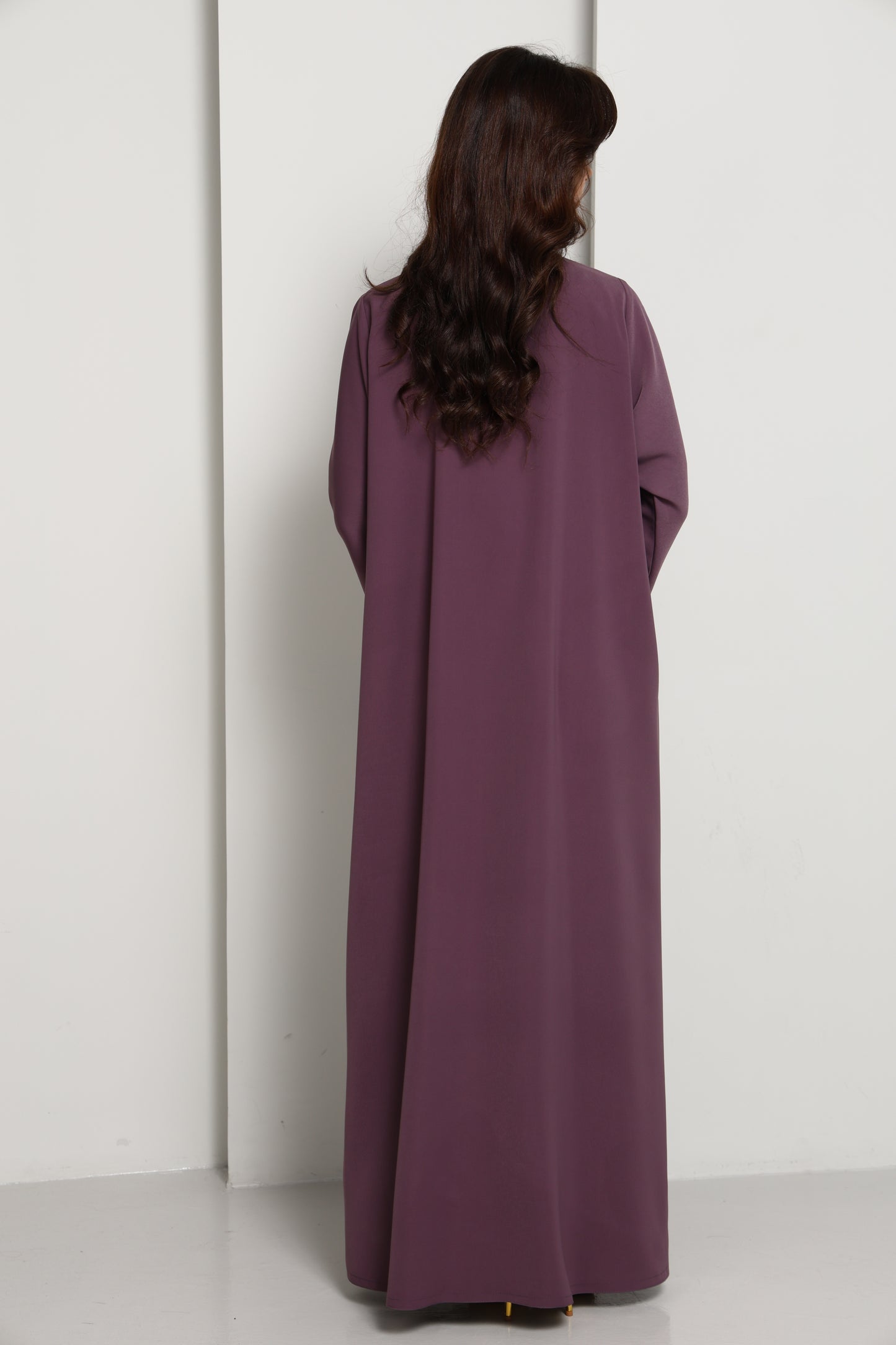 Elegant A-Line Abaya with Thread Work Detailing I Hand-Embellished | Premium Fabric Occasion Wear