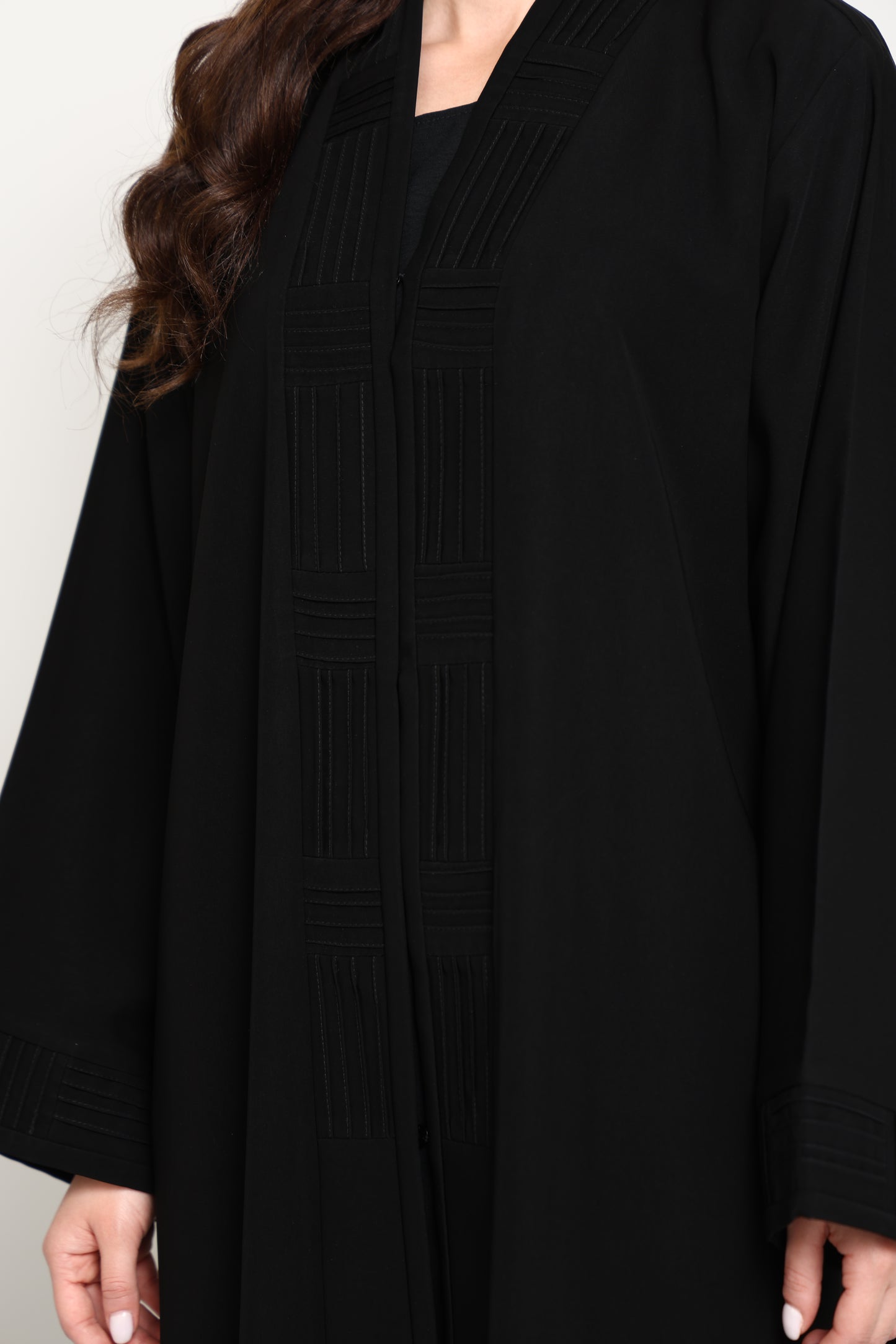 Premium Fabric Modern Abaya | Front Open A-Line Abaya for Office & Evening Wear