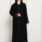 Premium Fabric Modern Abaya | Front Open A-Line Abaya with Stitch Detail