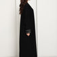 Premium Fabric Modern Abaya | Front Open A-Line Abaya with Stitch Detail