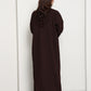Dark Chocolate Blazer-Style Abaya I Open Front  Abaya with Lapel Collar, Pockets & Piping Cuffs