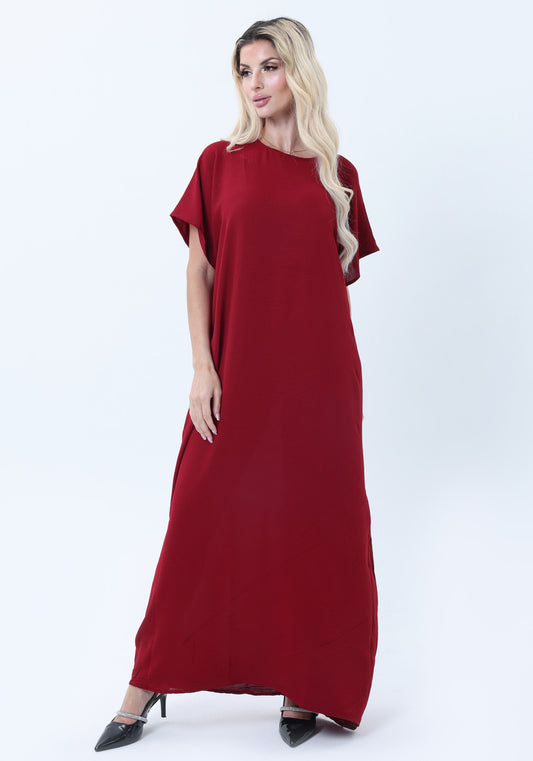 Maroon CEY Fabric Inner Slip Dress for Abaya – Soft Underdress