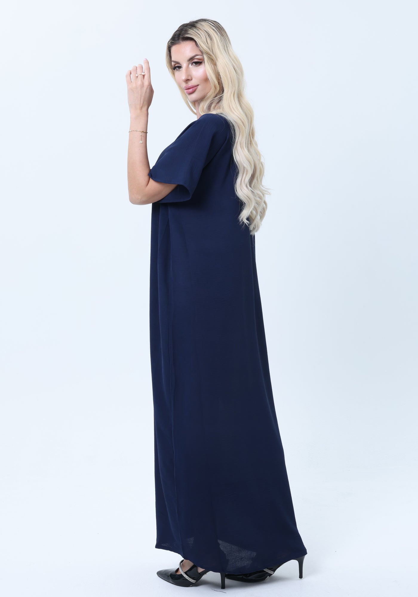Navy CEY Fabric Inner Slip Dress for Abaya – Soft Underdress