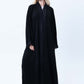 Black Abaya with Blue & Black Lace Detailing With Headscarf
