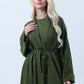 4-Piece Olive Green Abaya Complete Set