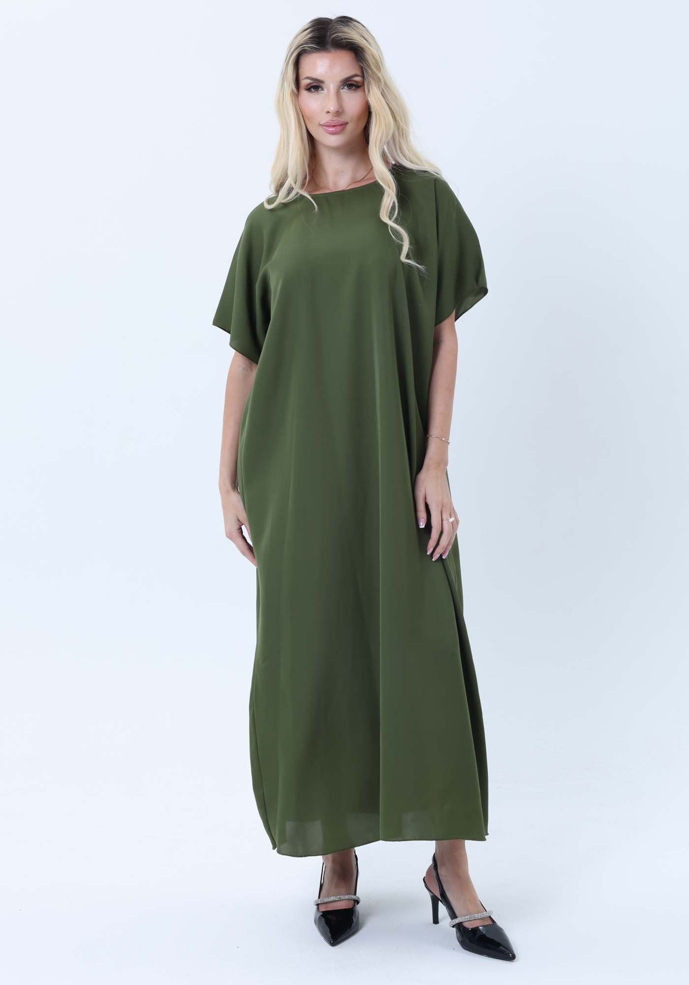 4-Piece Olive Green Abaya Complete Set