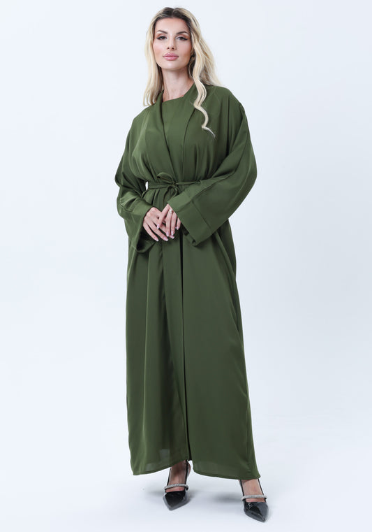 4-Piece Olive Green Abaya Complete Set