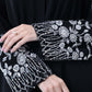 Black Abaya with Ornate Silver Sequined Sleeve Embellishments