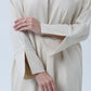 Melange Open Front Abaya with Slit Sleeves and Matching Headscarf