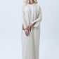 Melange Open Front Abaya with Slit Sleeves and Matching Headscarf