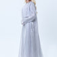 3 Piece Grey Organza Abaya Set