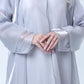 3 Piece Grey Organza Abaya Set