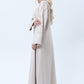 Beige Mélange Hand Embroidered Abaya with Matching Headscarf
