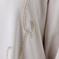 Beige Mélange Hand Embroidered Abaya with Matching Headscarf