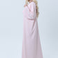 Elegant Pink Lace Abaya with Matching Sheila - Lightweight Nida