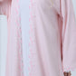 Elegant Pink Lace Abaya with Matching Sheila - Lightweight Nida