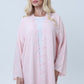 Elegant Pink Lace Abaya with Matching Sheila - Lightweight Nida