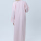 Elegant Pink Lace Abaya with Matching Sheila - Lightweight Nida