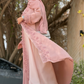 Blush Star Lace Abaya with Matching Hijab