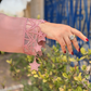 Blush Star Lace Abaya with Matching Hijab
