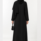 Elegant Black Pleated Abaya with Matching Headscarf